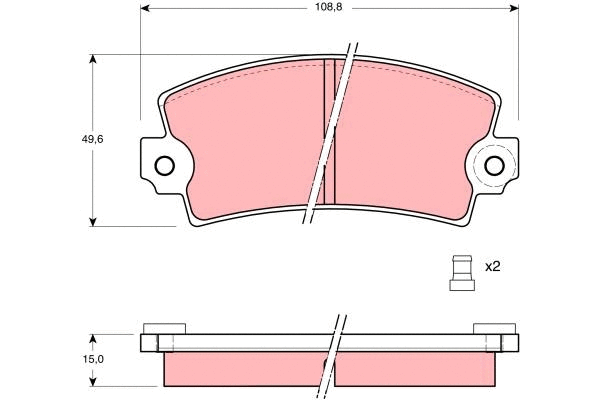 Brake Pad Set, disc brake (GDB147)