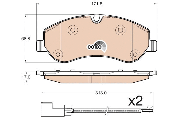 Brake Pad Set, disc brake (GDB1967)