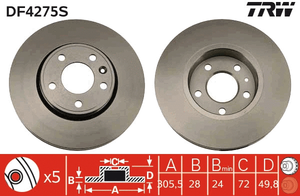 Brake Disc (DF4275S)
