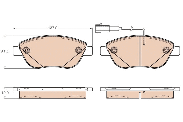 Brake Pad Set, disc brake (GDB2001)