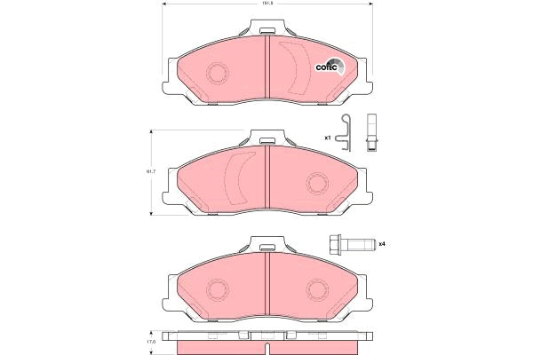 Brake Pad Set, disc brake (GDB3353AT)