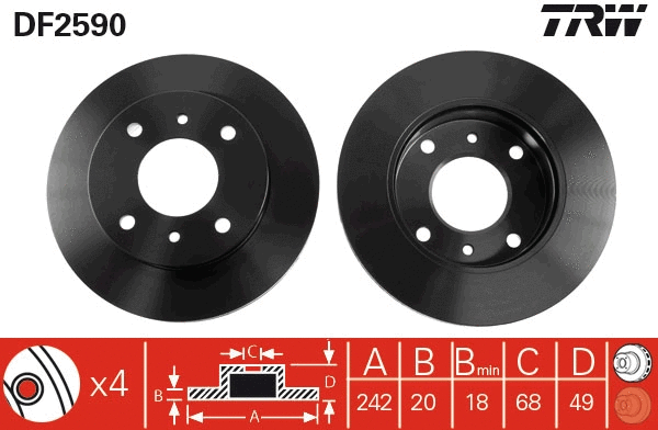 Brake Disc (DF2590)