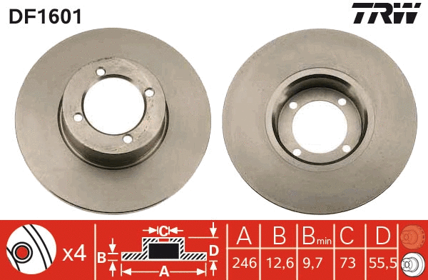 Brake Disc (DF1601)