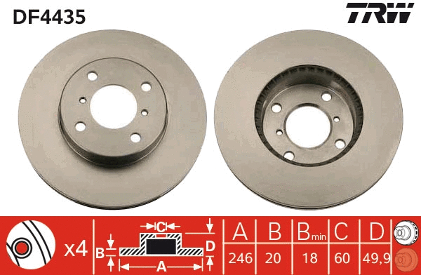 Brake Disc (DF4435)