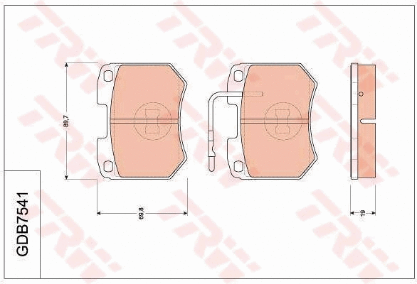 Brake Pad Set, disc brake (GDB7541)