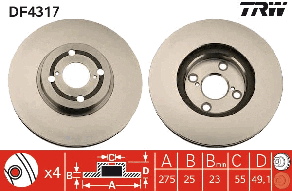 Brake Disc (DF4317)