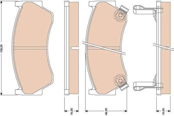 Brake Pad Set, disc brake (GDB3114)