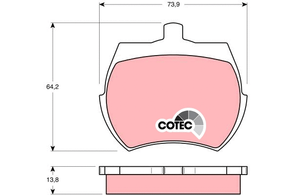 Brake Pad Set, disc brake (GDB332)