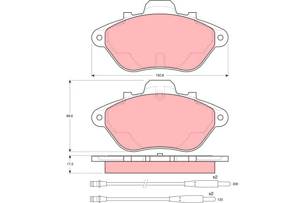 Brake Pad Set, disc brake (GDB956)