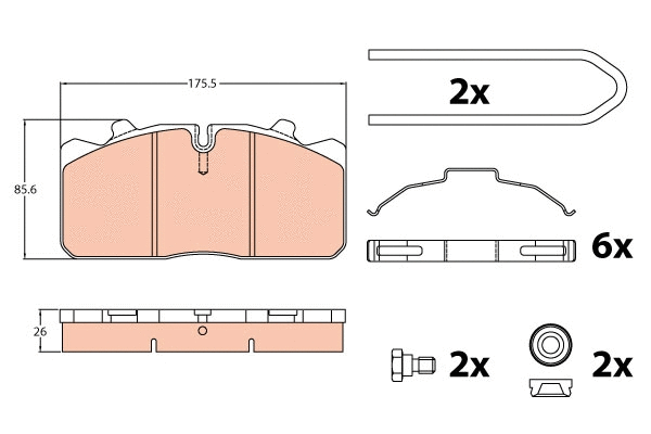 Brake Pad Set, disc brake (GDB5069)