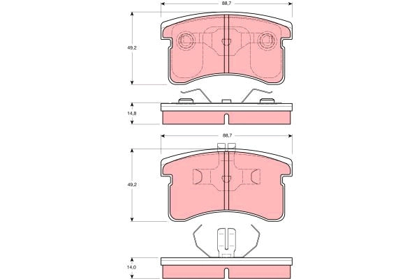 Brake Pad Set, disc brake (GDB3126AT)