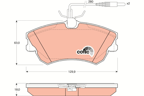 Brake Pad Set, disc brake (GDB1270)