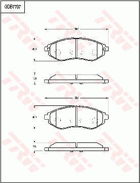 Brake Pad Set, disc brake (GDB7707)