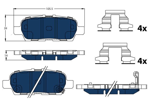 Brake Pad Set, disc brake (GDB3508BTE)