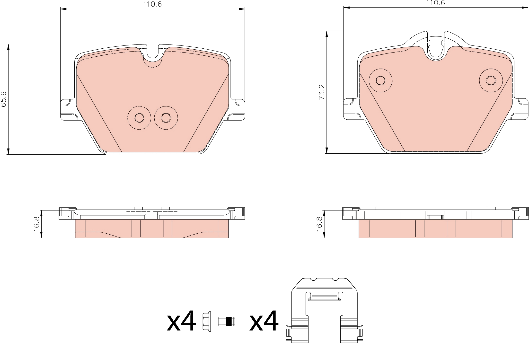 Brake Pad Set, disc brake (GDB8389)