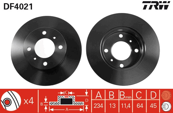 Brake Disc (DF4021)