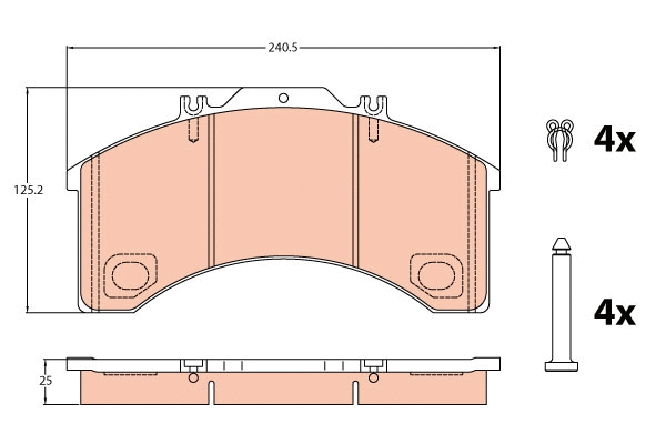 Brake Pad Set, disc brake (GDB5024)