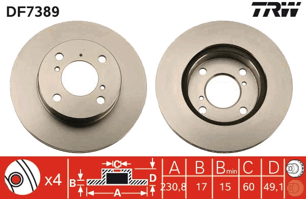 Brake Disc (DF7389)