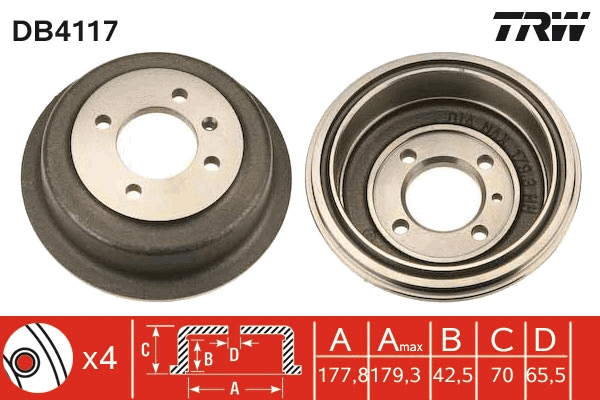 Brake Drum (DB4117)