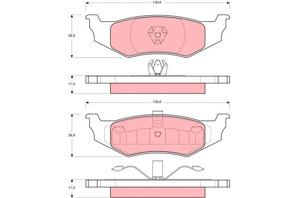 Brake Pad Set, disc brake (GDB1234)