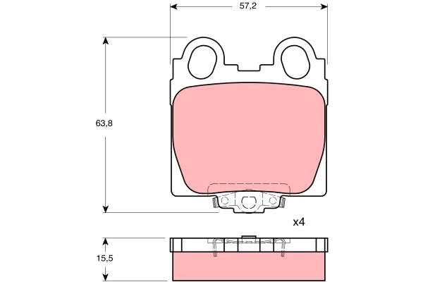 Brake Pad Set, disc brake (GDB3233AT)