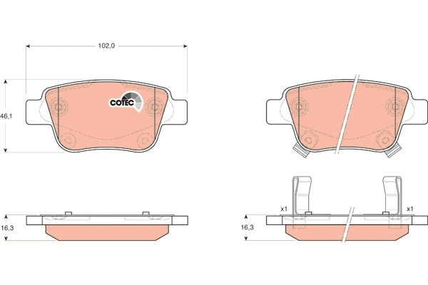 Brake Pad Set, disc brake (GDB3337)