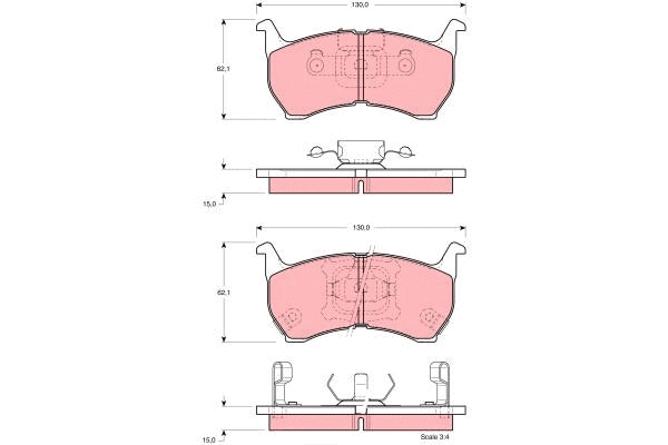 Brake Pad Set, disc brake (GDB1036)