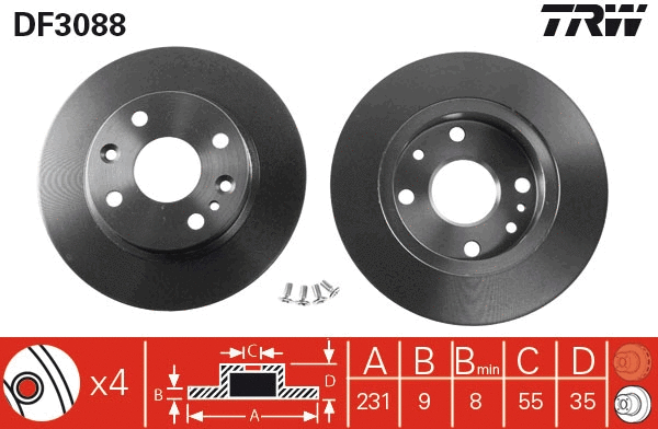 Brake Disc (DF3088)