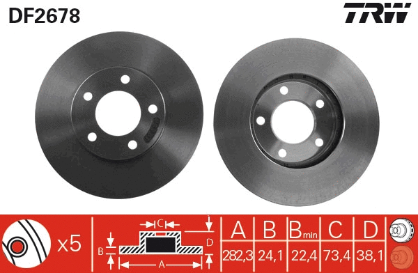 Brake Disc (DF2678)