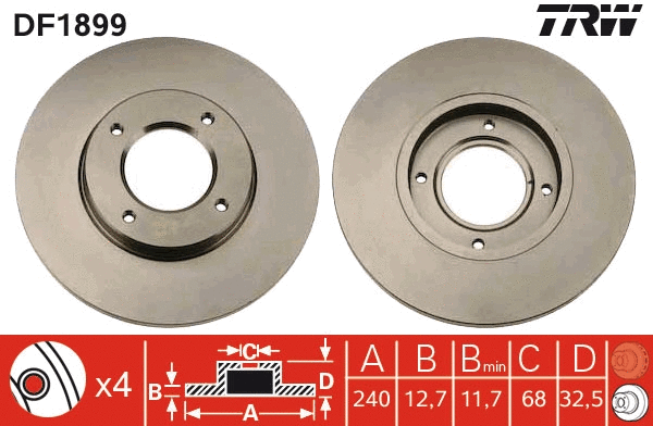 Brake Disc (DF1899)