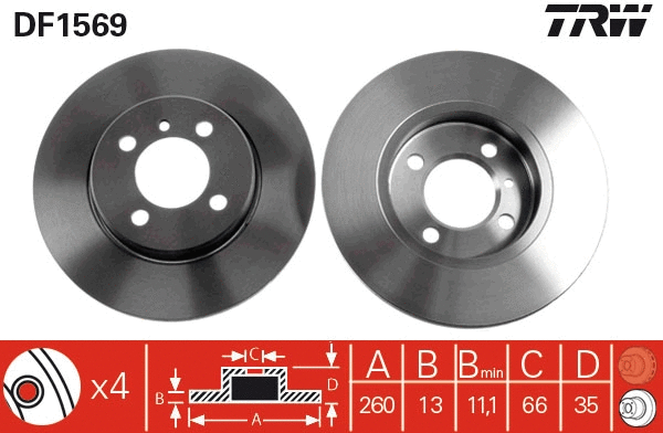 Brake Disc (DF1569)