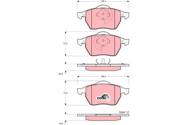 Brake Pad Set, disc brake (GDB1275)