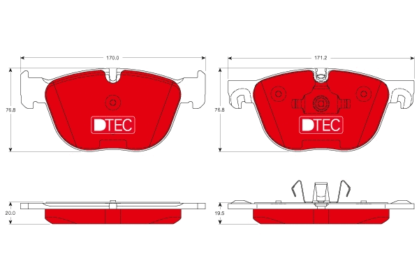 Brake Pad Set, disc brake (GDB1726DTE)