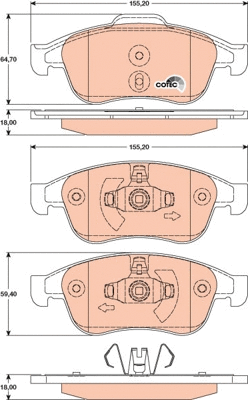 Brake Pad Set, disc brake (GDB1789)