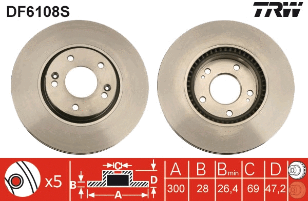 Brake Disc (DF6108S)