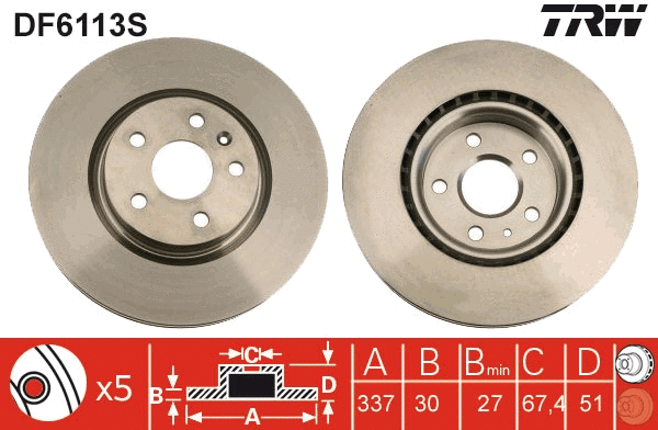 Brake Disc (DF6113S)