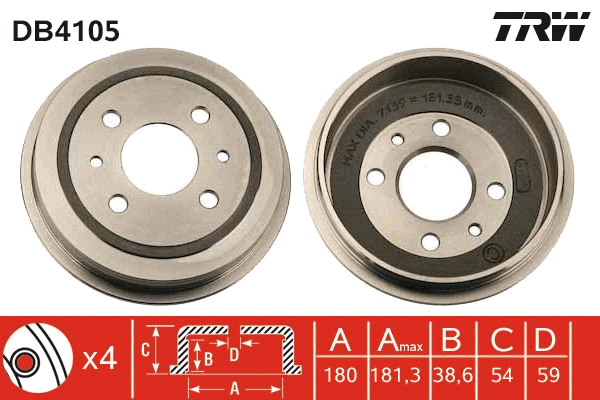 Brake Drum (DB4105)