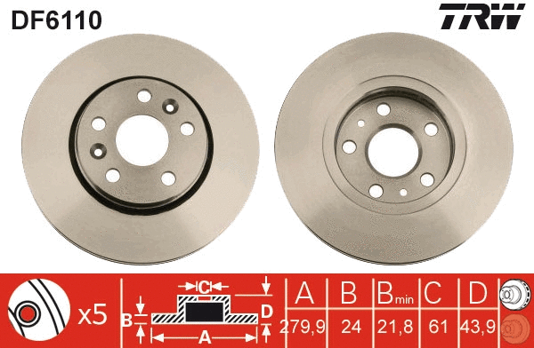 Brake Disc (DF6110)