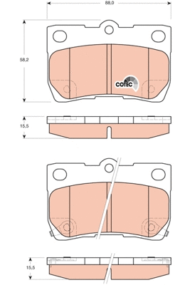 Brake Pad Set, disc brake (GDB3399)