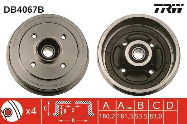 Brake Drum (DB4067B)