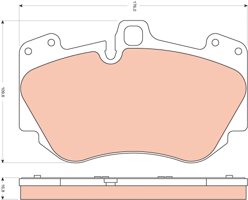 Brake Pad Set, disc brake (GDB1660)
