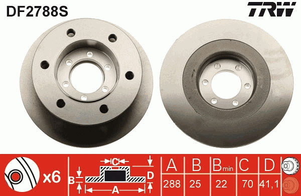 Brake Disc (DF2788S)