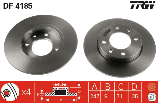 Brake Disc (DF4185)