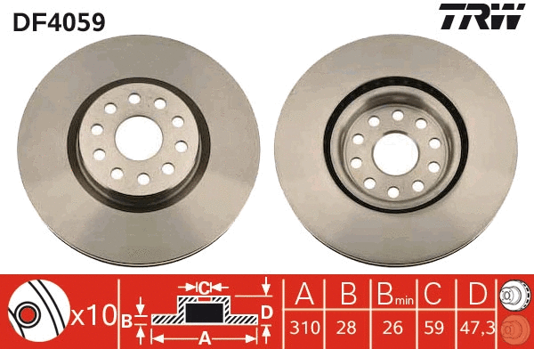 Brake Disc (DF4059)