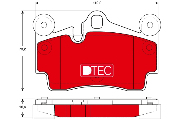 Brake Pad Set, disc brake (GDB1653DTE)