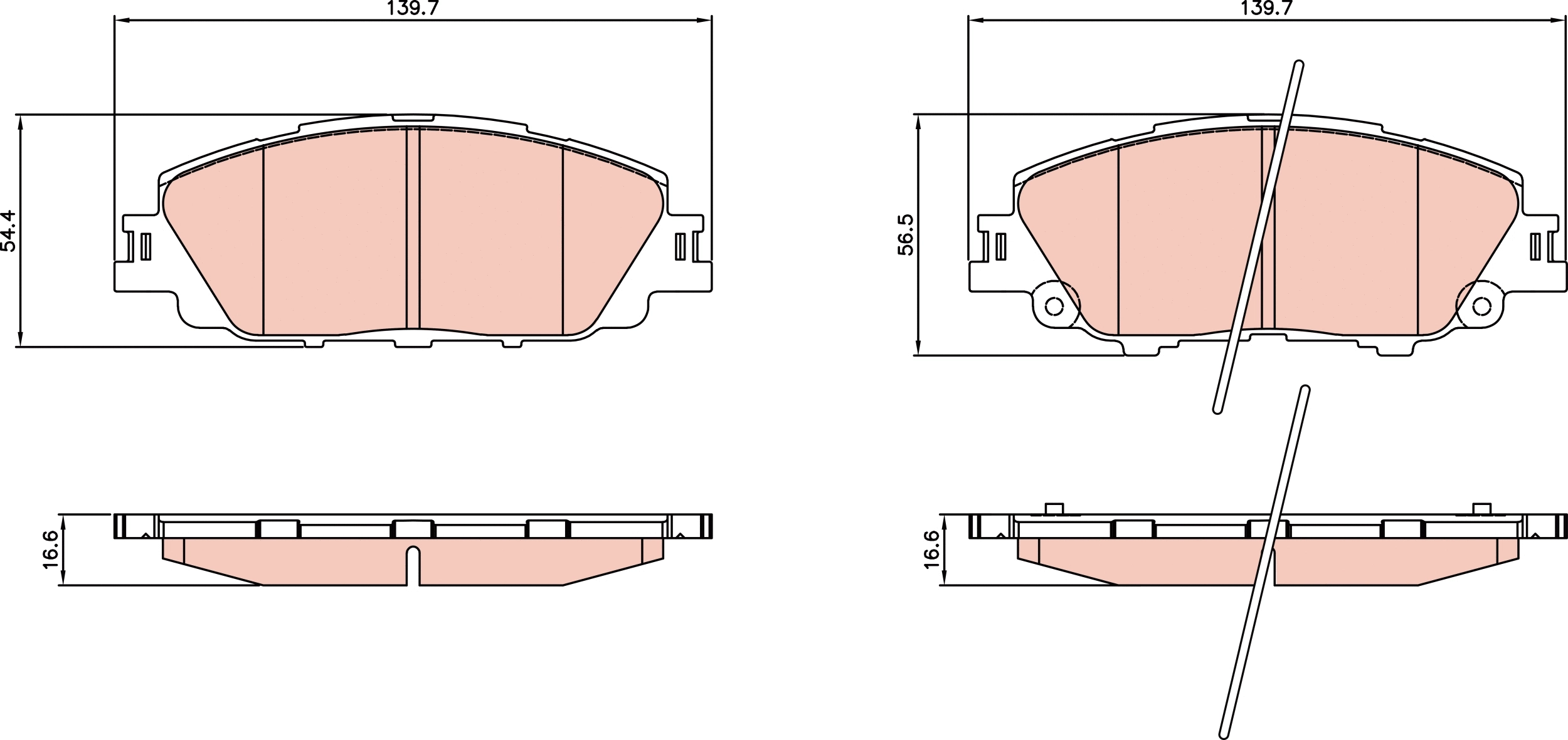 Brake Pad Set, disc brake (GDB8302AT)