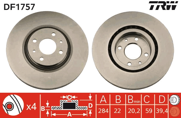 Brake Disc (DF1757)