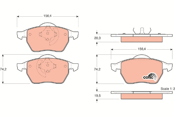 Brake Pad Set, disc brake (GDB1376)