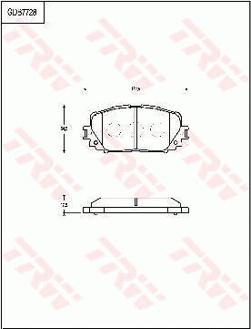 Brake Pad Set, disc brake (GDB7728)