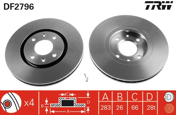 Brake Disc (DF2796)